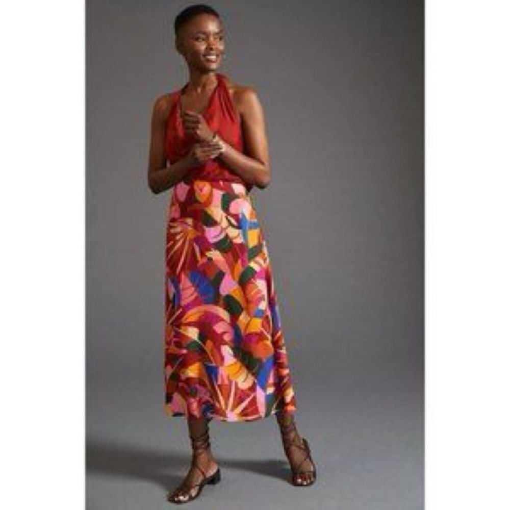 Farm Rio Slip Midi Skirt - Anthropology